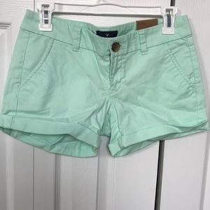 Mint green American Eagle midi shorts